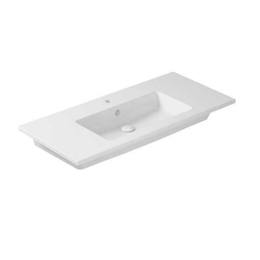 Lavabo ad incasso/sospeso serie Eden di Ceramica Galassia - Bianco lucido 101x46cm by CeramicStore | Lo specialista del tuo bagno
