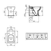 Vaso filomuro Ideal Standard I.life A 54x35