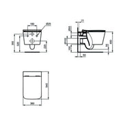 WC sospeso Ideal Standard modello Blend Cube 54