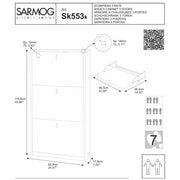 Elegante scarpiera a 3 ante con maniglia satinata finitura Noce Stelvio by Sarmog by CeramicStore | Lo specialista del tuo bagno