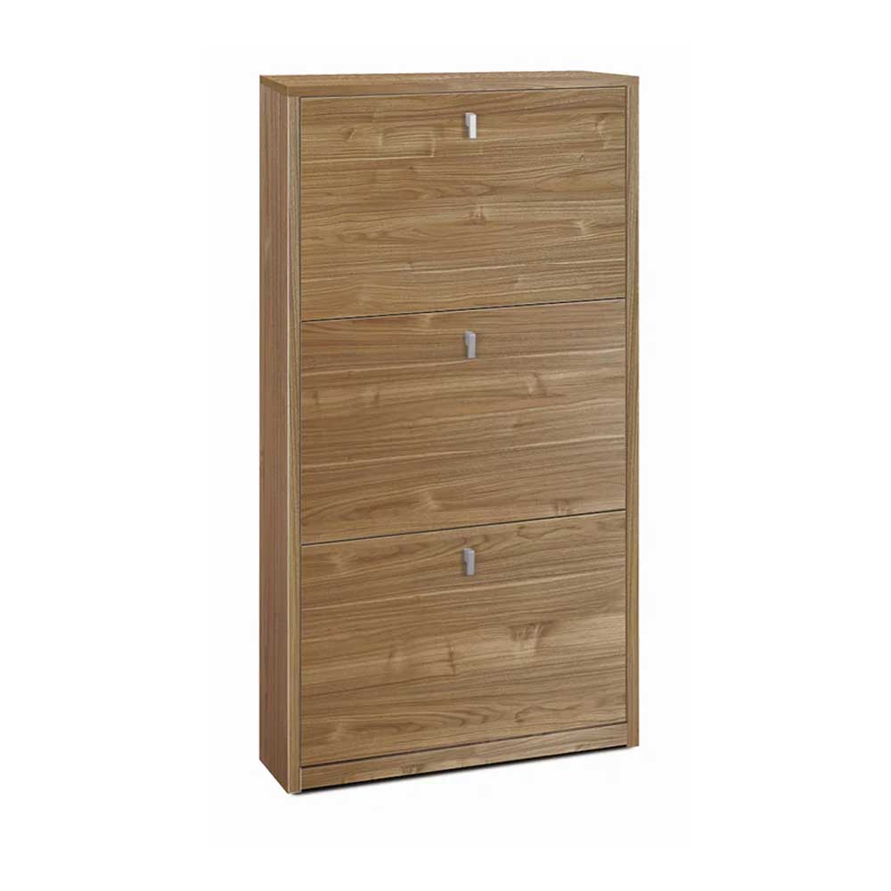 Elegante scarpiera a 3 ante con maniglia satinata finitura Noce Stelvio by Sarmog by CeramicStore | Lo specialista del tuo bagno