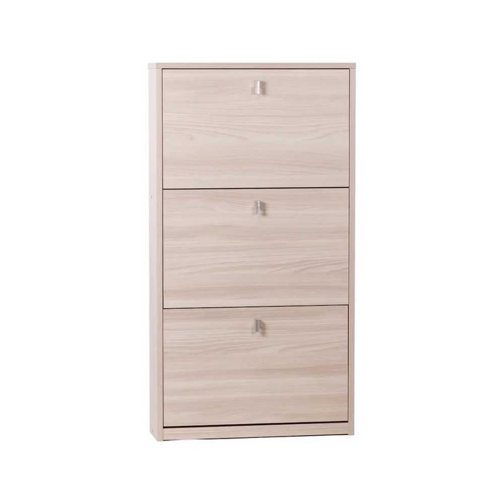 Elegante scarpiera a 3 ante con maniglia satinata finitura Olmo Chiaro by Sarmog by CeramicStore | Lo specialista del tuo bagno