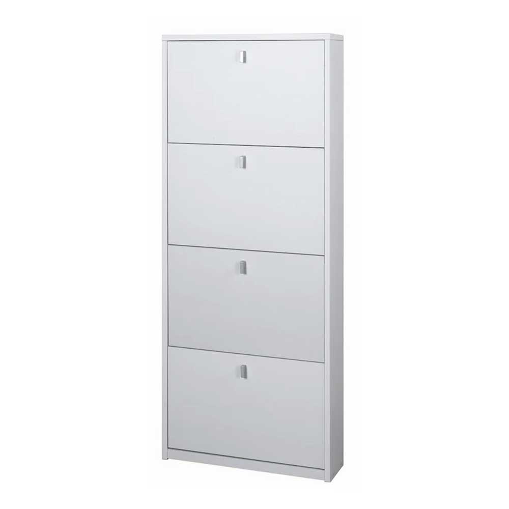 Elegante scarpiera a 4 ante con maniglia satinata finitura Bianco Fiammato by Sarmog by CeramicStore | Lo specialista del tuo bagno
