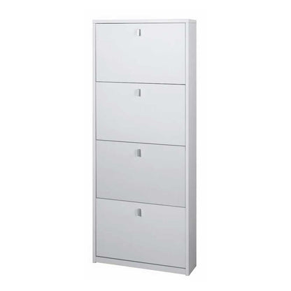 Elegante scarpiera a 4 ante con maniglia satinata finitura Bianco Fiammato by Sarmog by CeramicStore | Lo specialista del tuo bagno
