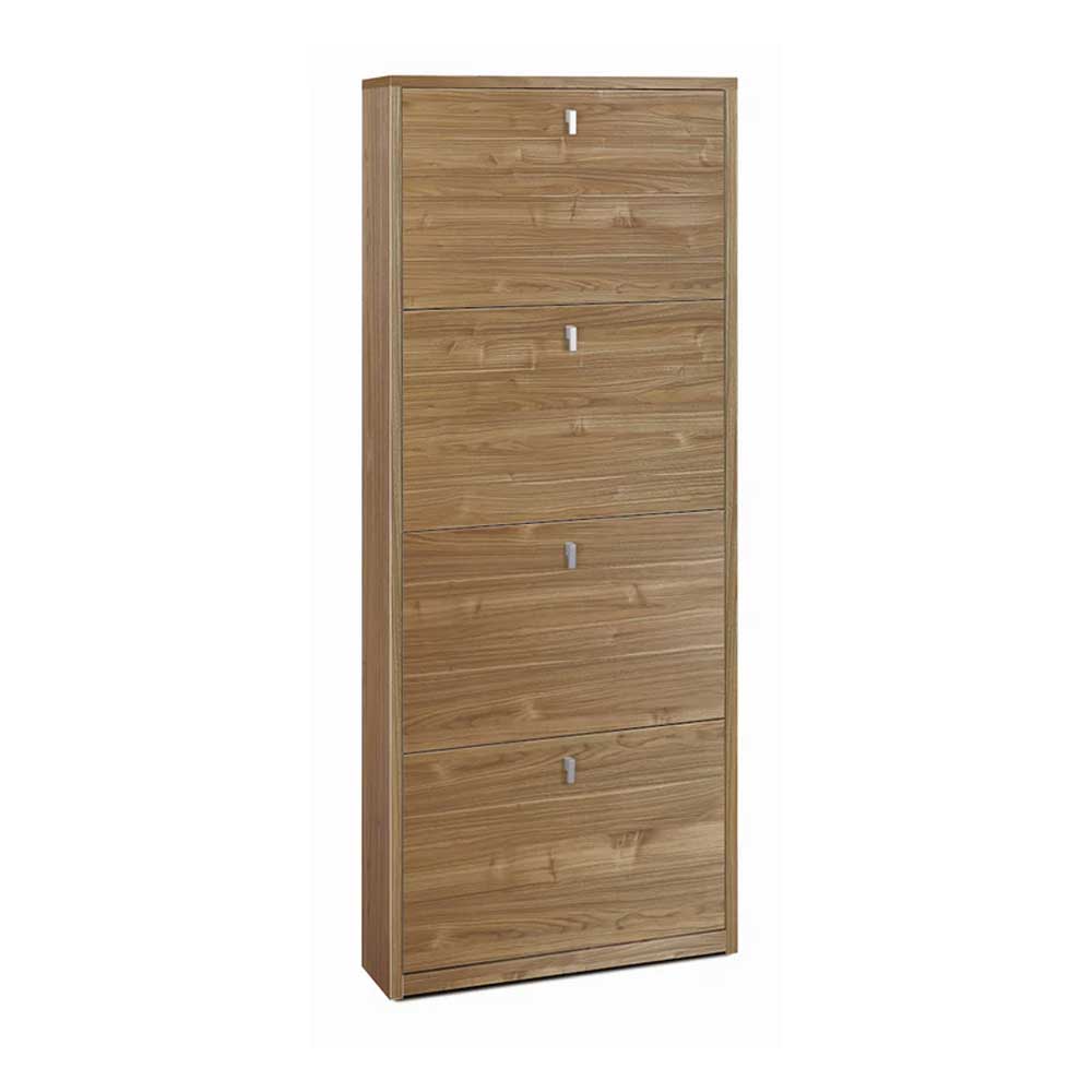 Elegante scarpiera a 4 ante con maniglia satinata finitura Noce Stelvio by Sarmog by CeramicStore | Lo specialista del tuo bagno