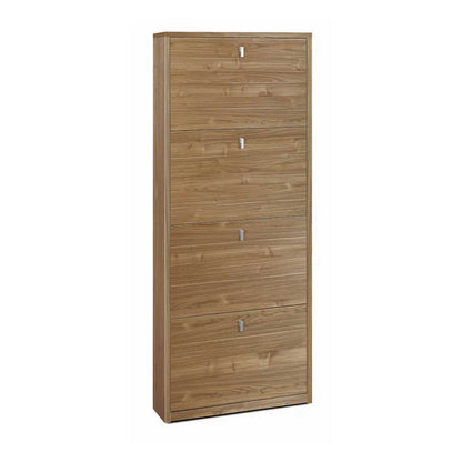 Elegante scarpiera a 4 ante con maniglia satinata finitura Noce Stelvio by Sarmog by CeramicStore | Lo specialista del tuo bagno