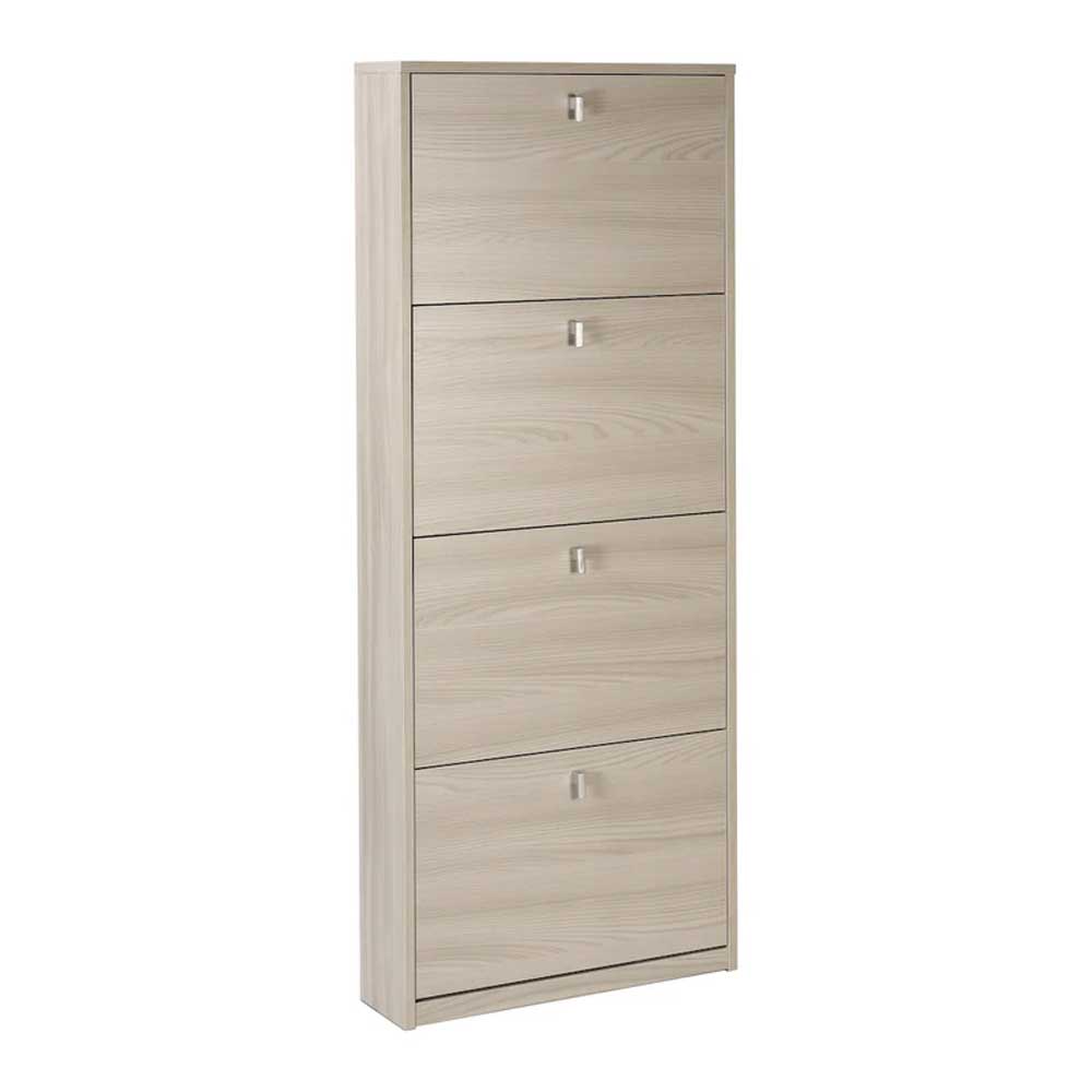 Elegante scarpiera a 4 ante con maniglia satinata finitura Olmo Chiaro by Sarmog by CeramicStore | Lo specialista del tuo bagno