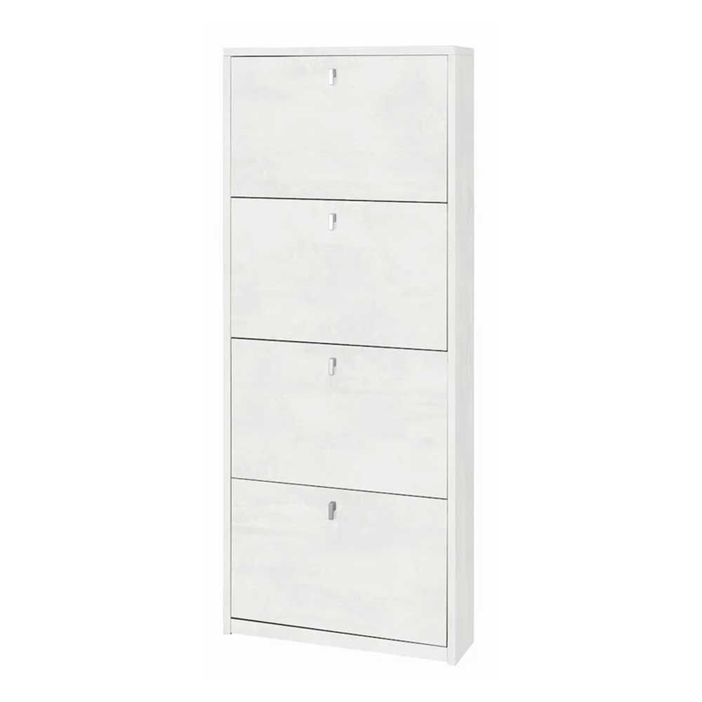 Elegante scarpiera a 4 ante con maniglia satinata finitura Ossido Bianco by Sarmog by CeramicStore | Lo specialista del tuo bagno
