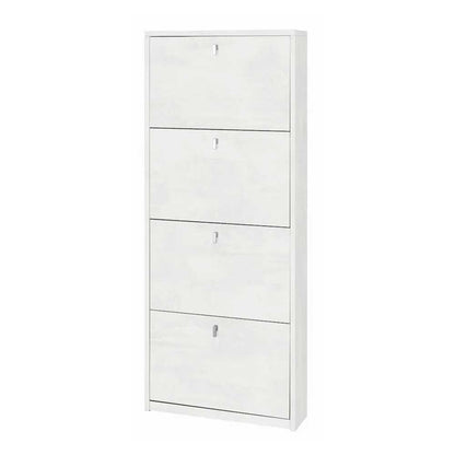 Elegante scarpiera a 4 ante con maniglia satinata finitura Ossido Bianco by Sarmog by CeramicStore | Lo specialista del tuo bagno