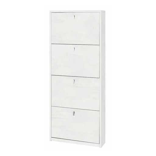 Elegante scarpiera a 4 ante con maniglia satinata finitura Ossido Bianco by Sarmog by CeramicStore | Lo specialista del tuo bagno