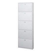 Elegante scarpiera a 5 ante con maniglia satinata finitura Bianco Fiammato by Sarmog by CeramicStore | Lo specialista del tuo bagno