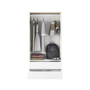 Armadio a due ante e due cassetti - Rovere Canadian/Bianco Artik by CeramicStore | Lo specialista del tuo bagno