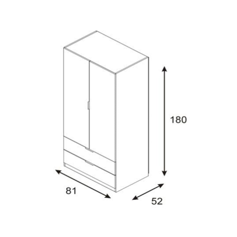 Armadio a due ante e due cassetti - Rovere Canadian/Bianco Artik by CeramicStore | Lo specialista del tuo bagno