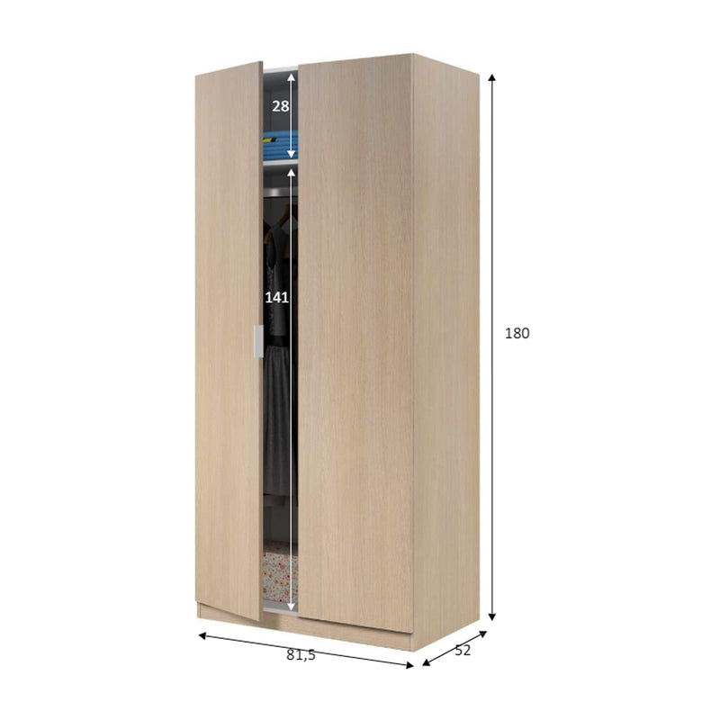 Armadio in truciolare a due ante modello Urban - Rovere chiaro by CeramicStore | Lo specialista del tuo bagno