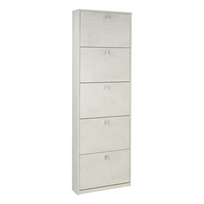 Elegante scarpiera a 5 ante con maniglia satinata finitura Ossido Bianco by Sarmog by CeramicStore | Lo specialista del tuo bagno