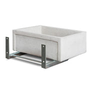 Lavello da esterno in cemento antracite cm 45x35x16h cm modello Desy by CeramicStore | Lo specialista del tuo bagno