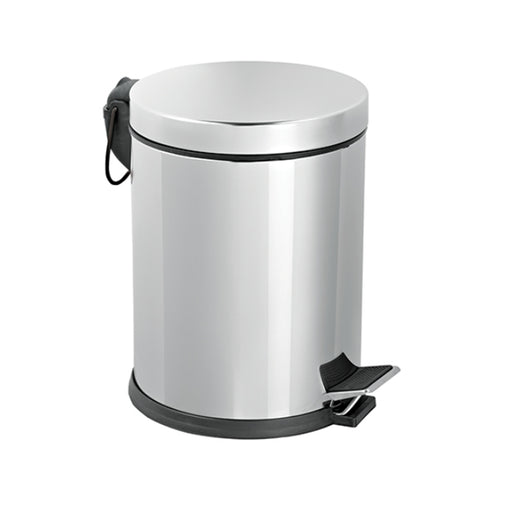 Pattumiera a pedale modello Daphne cromata 20,5x28 cm capienza 5lt by CeramicStore | Lo specialista del tuo bagno