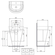 Mobile bagno Forma di Azzurra Ceramica con lavabo e sifone - Olmo Naturale 65 cm by CeramicStore | Lo specialista del tuo bagno