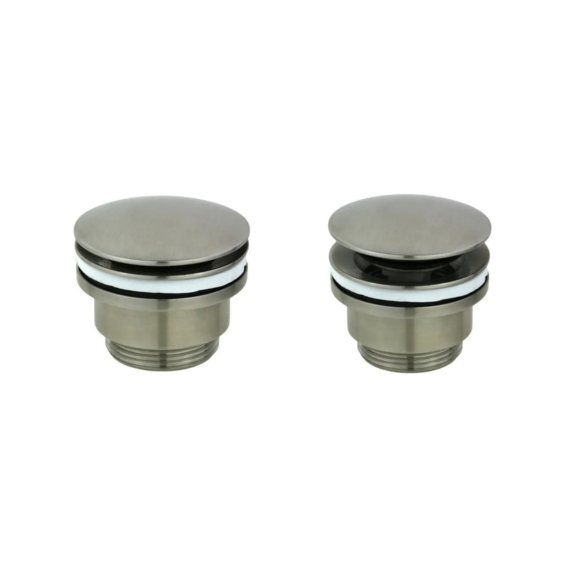 Composizione di miscelatori per lavabo, bidet e doccia a una via serie TriaSix in acciaio 316 spazzolato by CeramicStore | Lo specialista del tuo bagno