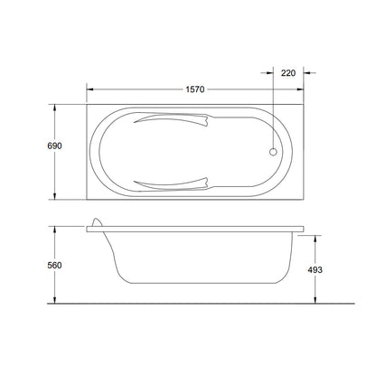Vasca Idromassaggio Deniza 160X70 con Accensione Digitale Relax Idrosystem by CeramicStore | Lo specialista del tuo bagno