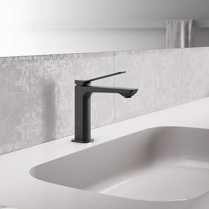 Miscelatore lavabo con scarico automatico Paffoni Tilt Nero Opaco by CeramicStore | Lo specialista del tuo bagno