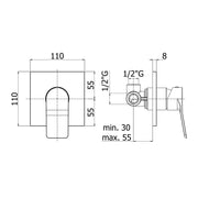 Miscelatore incasso doccia ad una uscita modello Tilt Paffoni bianco opaco by CeramicStore | Lo specialista del tuo bagno