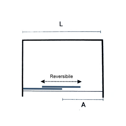 Porta doccia 120 cm Smart apertura scorrevole in cristallo temperato trasparente da 6 mm per nicchia by CeramicStore | Lo specialista del tuo bagno
