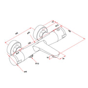 Gruppo vasca esterno termostatico completo di kit doccia con flessibile modello Jane by CeramicStore | Lo specialista del tuo bagno