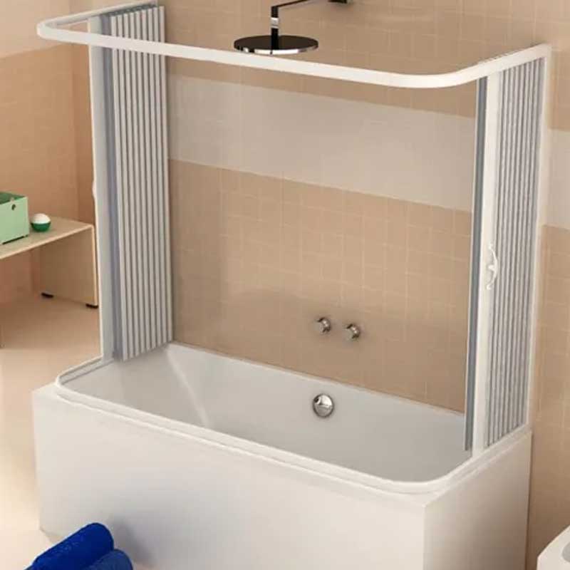 Box doccia sopra vasca a tre lati per vasche da 70x170 e 70x160 cm realizzato in PVC Rinforzato by CeramicStore | Lo specialista del tuo bagno