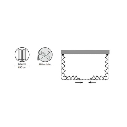 Box doccia sopra vasca a tre lati per vasche da 70x170 e 70x160 cm realizzato in PVC Rinforzato by CeramicStore | Lo specialista del tuo bagno