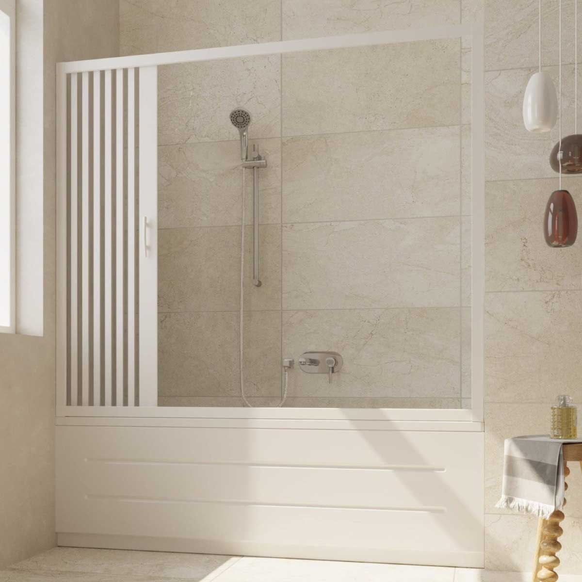 Box doccia sopra vasca per nicchie comprese tra i 140 e i 170 cm realizzato in PVC Rinforzato by CeramicStore | Lo specialista del tuo bagno