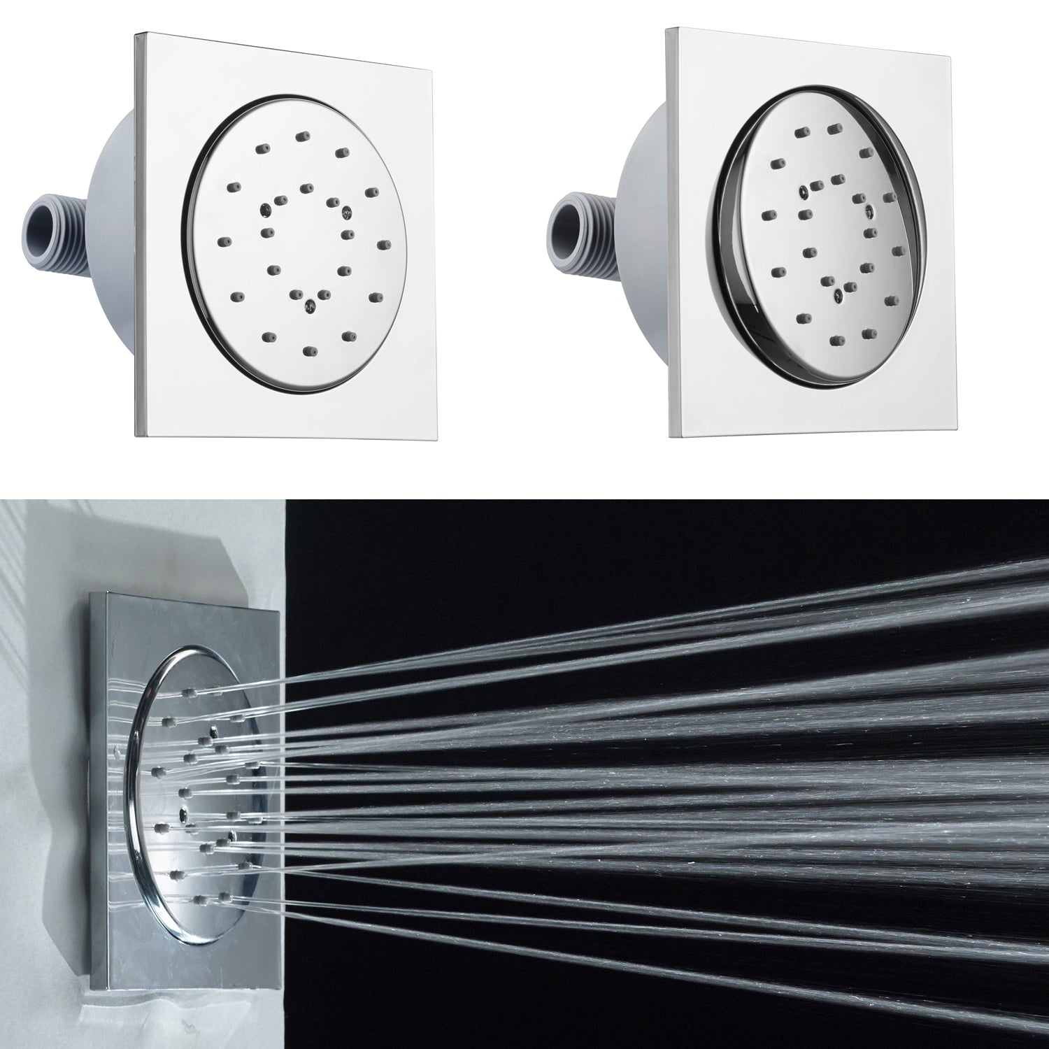 Soffione doccia ABS autopulente e orientabile Bossini Tondo Reg diametro 100 mm by CeramicStore | Lo specialista del tuo bagno