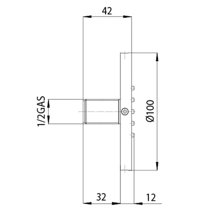 Soffione doccia autopulente ottone cromato Bossini Tondo Flat diametro 100 mm by CeramicStore | Lo specialista del tuo bagno