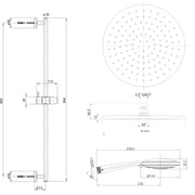 Composizione doccia Bossini Cosmo con soffione, doccetta e miscelatore termostatico 4 vie by CeramicStore | Lo specialista del tuo bagno