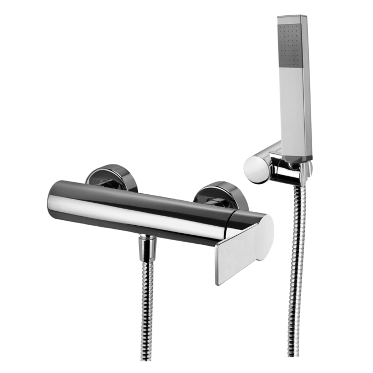 Miscelatore doccia Paffoni Tango con supporto a muro snodato in abs, doccia e flessibile by CeramicStore | Lo specialista del tuo bagno