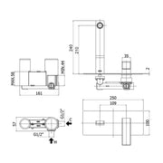 Miscelatore incasso lavabo Paffoni Elle con bocca e aeratore M24x1- l. 240 mm by CeramicStore | Lo specialista del tuo bagno