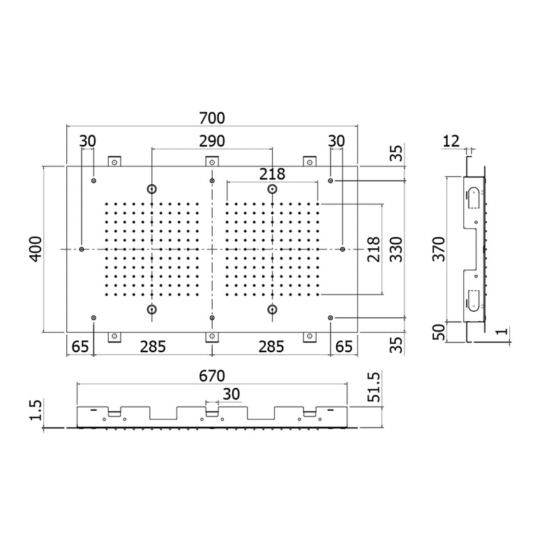 Soffione incasso rettangolare Paffoni Memphis 70x40 cm con nebulizzatore by CeramicStore | Lo specialista del tuo bagno