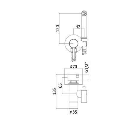 Set bidet incasso tondo Paffoni Tweet Round Mix con miscelatore e doccia in metallo by CeramicStore | Lo specialista del tuo bagno