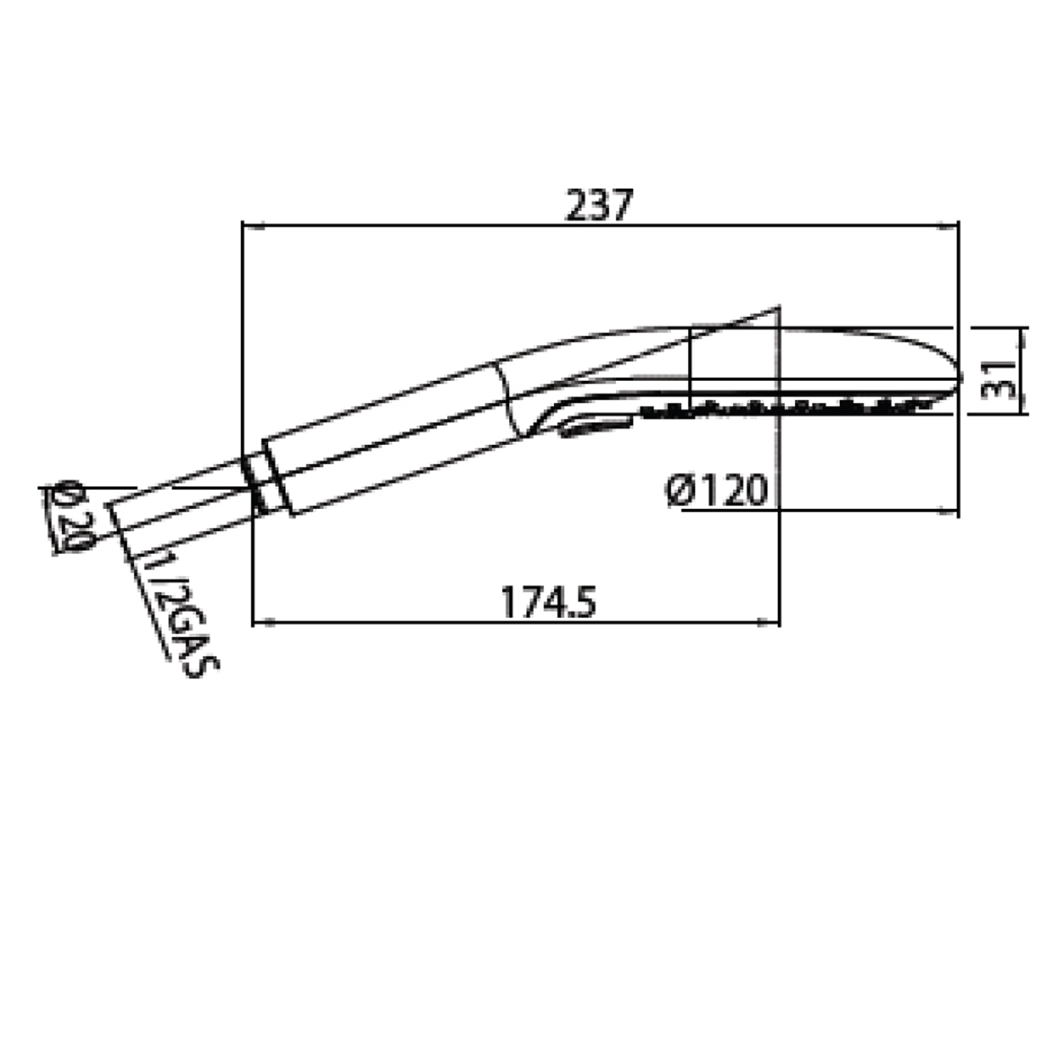 Doccia abs cromato 6 getti Bossini Syncronia diametro 120 mm by CeramicStore | Lo specialista del tuo bagno