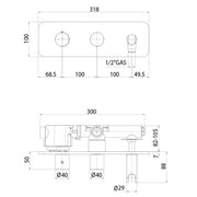 Miscelatore termostatico 2 vie con deviatore Bossini ottone cromato by CeramicStore | Lo specialista del tuo bagno