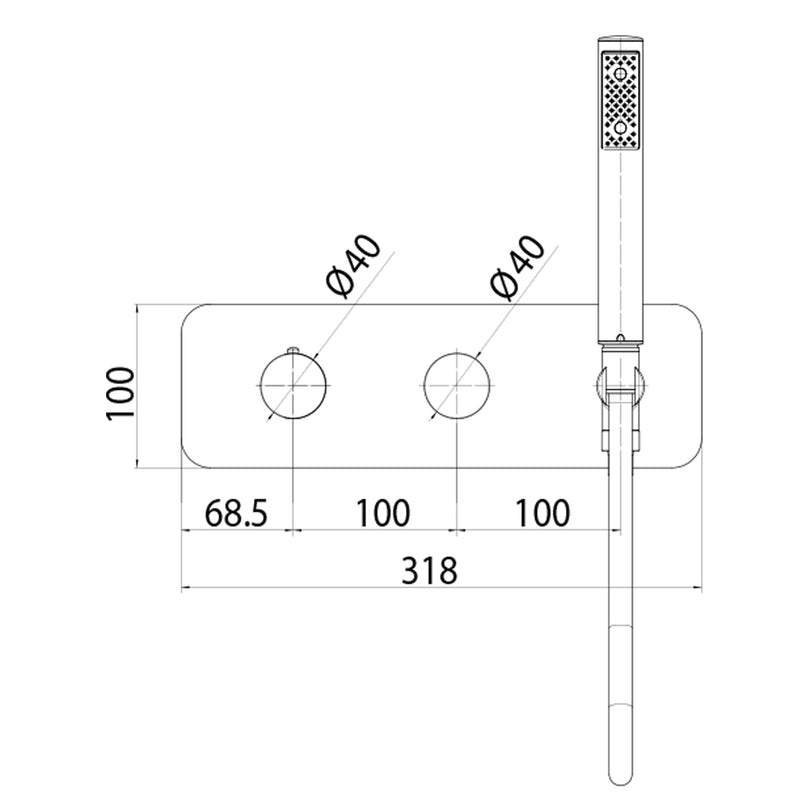 Kit miscelatore termostatico 2 vie di Bossini con deviatore, doccia Zen e flessibile by CeramicStore | Lo specialista del tuo bagno