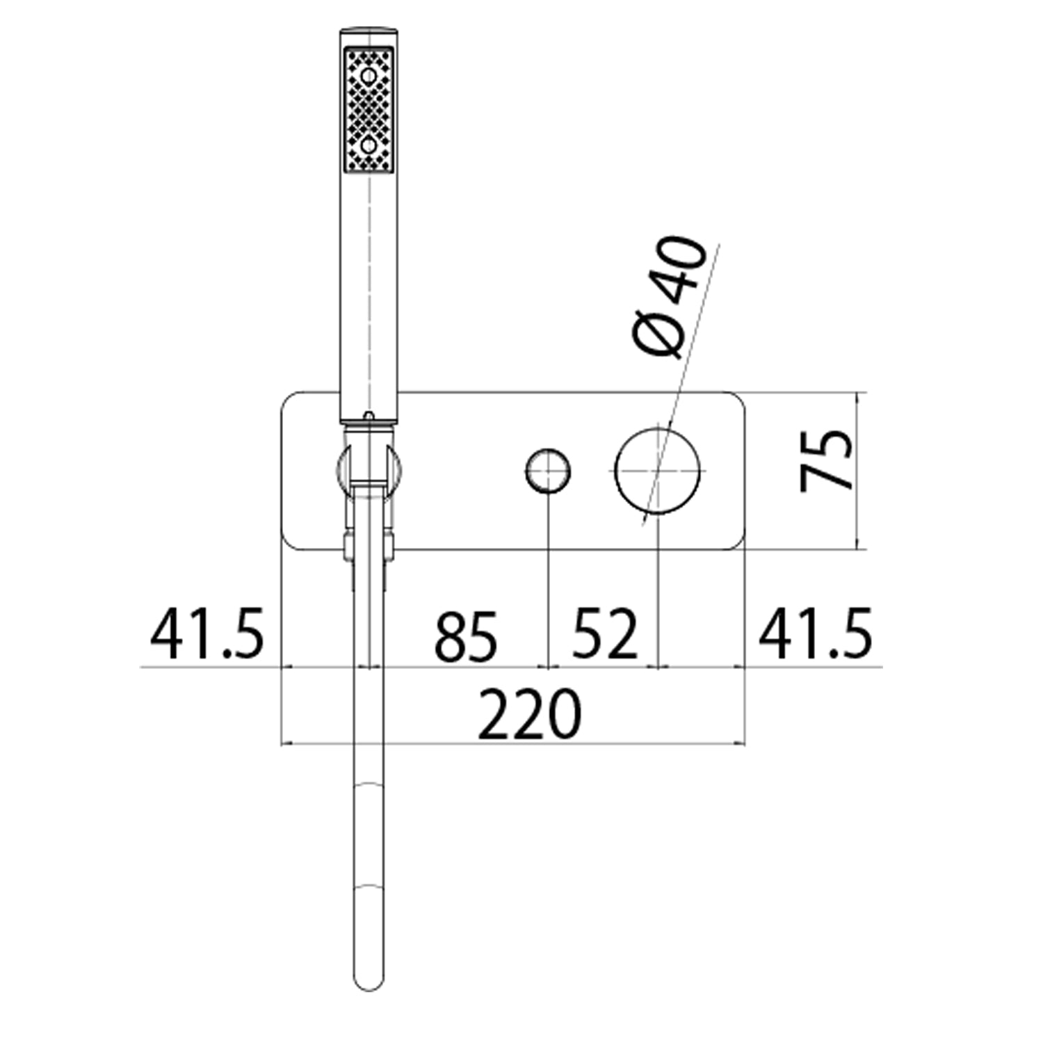 Kit miscelatore monocomando 2 vie di Bossini con deviatore, doccia Zen e flessibile by CeramicStore | Lo specialista del tuo bagno