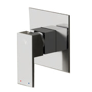 Miscelatore doccia incasso Square ottone cromato con placca Slim in finitura a specchio by CeramicStore | Lo specialista del tuo bagno