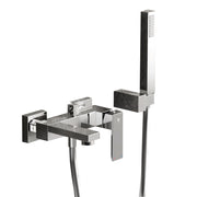 Miscelatore vasca esterno Square ottone cromo completo di set doccia by CeramicStore | Lo specialista del tuo bagno
