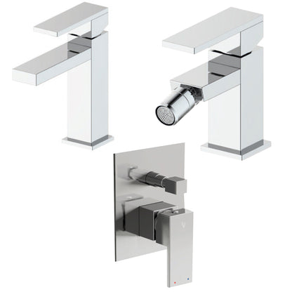 Composizione Square con miscelatore lavabo, bidet e doccia con deviatore 2 vie by CeramicStore | Lo specialista del tuo bagno