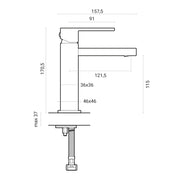 Composizione Square con miscelatore lavabo, bidet e doccia con deviatore 2 vie by CeramicStore | Lo specialista del tuo bagno