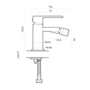 Composizione Square con miscelatore lavabo, bidet e doccia con deviatore 2 vie by CeramicStore | Lo specialista del tuo bagno