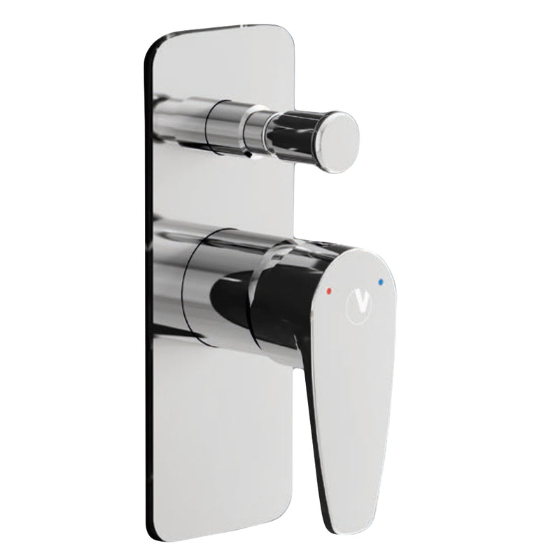 Miscelatore doccia incasso Orion con deviatore 2 vie ottone cromato con placca Slim by CeramicStore | Lo specialista del tuo bagno