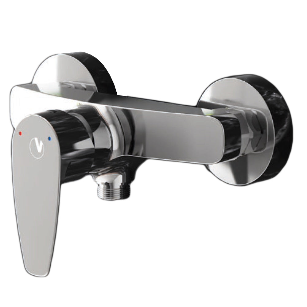 Miscelatore doccia esterno Orion ottone cromo con rosoni ed eccentrici by CeramicStore | Lo specialista del tuo bagno