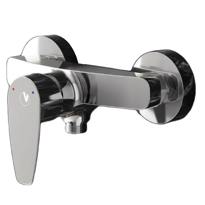 Miscelatore doccia esterno Orion ottone cromo con rosoni ed eccentrici by CeramicStore | Lo specialista del tuo bagno